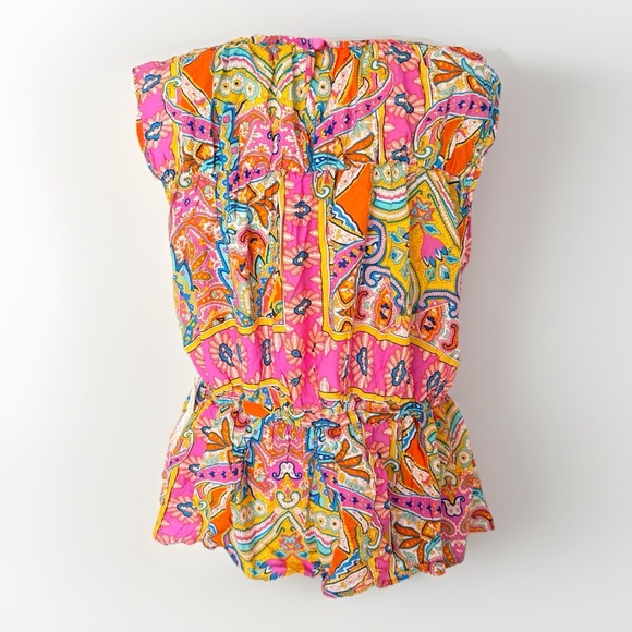 NWT Rachel Zoe Boho Flutter Sleeve Floral Print Top Women's SZ Large NEW Cottage - Picture 3 of 11